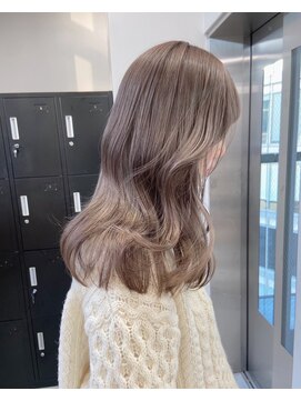 ベレーザシェルト(Beleza scelto) 5975ブリーチなしダブルカラーミルクティーアッシュワンホンヘア