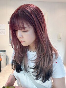 アルバム 銀座(ALBUM GINZA) ベビーピンクレイヤーカットレイヤーロング_ba522991