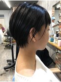 『京都 ルーナ』耳掛けショート×ブラックヘア 30代40代50代60代
