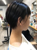 ルーナヘアー(LUNA hair)&nbsp;『京都 ルーナ』耳掛けショート×ブラックヘア 30代40代50代60代