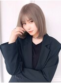 黒髪ボブルフネビージュ小顔ワンレン