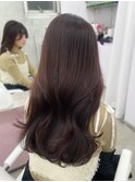 韓国風レイヤーカット/柔らかチョコレートブラウン上野