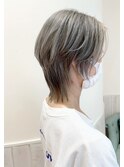 ウルフヘアシルバー　メルティカラー　似合わせカット