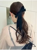 ヘアセット/ヘアアレンジ/リボンアレンジ/タイトアレンジ