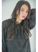 韓国風黒髪ゆるウェーブ