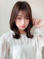 ラルユー 金山(LallYou)&nbsp;シャギーレイヤーロング韓国ワンホンヘアシースルーぱっつん前髪