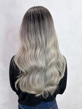 アルバム 渋谷パルコ(ALBUM) ロング顔周りレイヤーホワイトグレージュ美髪韓国ヘア_ba551721