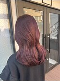 ピンクブラウン/ブリーチなし/横浜/暖色