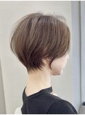 似合わせカットフェミニンショートメルティカラー髪質改善