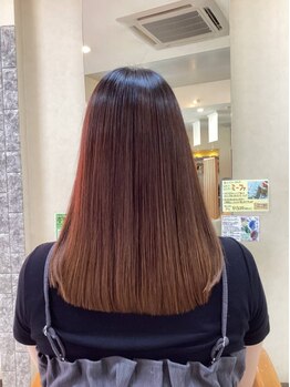 ディーエージーヘアブース(DaG Hair Booth)の写真/髪のダメージを抑えながら、自然なストレートヘアに♪思わず触りたくなるような質感と艶を手に入れて*