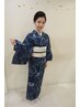 10/18淀川花火　着物風浴衣レンタル＋着付け＋ヘアセット　　12:00~20:30 