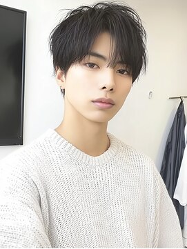 バイエイト(X８) メンズビジネス 黒髪  デコ出し