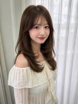 フォルテミラ(FORTE MILA)&nbsp;グレージュブラウン/ミディアムレイヤー/韓国巻き/顔周りカット
