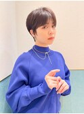 ハンサムショート/丸みショートボブ/20代30代40代50代/顔周り