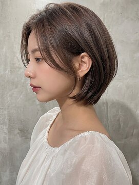 カバーヘア ブリス 戸田公園西口店(COVER HAIR bliss) 夏カラーブリーチなしココアベージュ/丸みショートボブp戸田公園