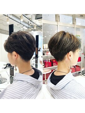 レンジシ オモテサンドウ(RENJISHI omotesando) たっぷりハイライトのハンサムショート!<本橋寛道>