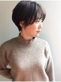 [高田馬場新宿池袋]大人可愛い丸みショート×外国人風グレージュ
