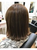【ONLIed】アッシュベージュ×ハイライト×外ハネボブ