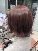 ブリーチなし明るめピンクブラウン