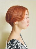 外ハネボブ/グラデーションカラー/ペールオレンジ[溝の口/高津]