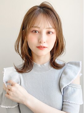 アグノス 青山(Agnos) 大人かわいい美髪こなれミディ縮毛矯正ネビージュ髪質改善