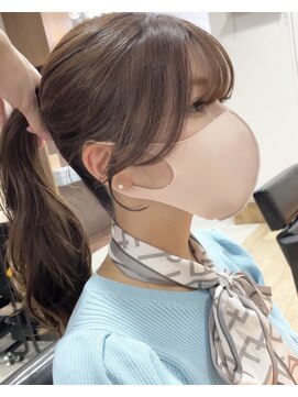 ビューエヒメ(VIEW EHIME) 韓国×顔まわりカット×レイヤーカット×グレージュ