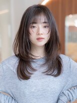 イルハバナ 渋谷(ill HAVANA) 20代30代大人可愛いミディアムレイヤーカット/前髪/丸顔