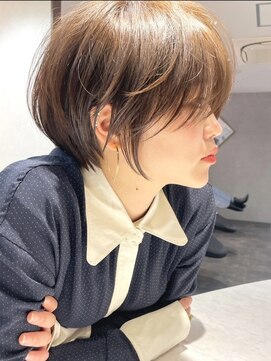 ロンドウル 熊本(Lond ulu) 大人可愛いショートボブ/ベージュ