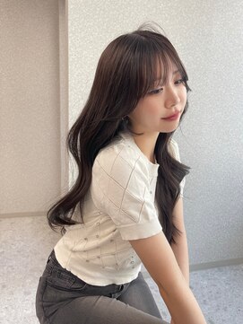 天神美容室 透明感溢れるチョコレート×レイヤーカット×韓国