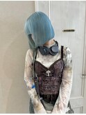 【水色カラー×ボブ】ふじゆー