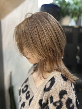 ヴァイス 渋谷店(VAICE) グレージュカラー/ウルフカット/推しカラー