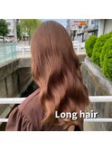 ピンクブラウン/ピンクベージュ/髪質改善/韓国ロング/透明感