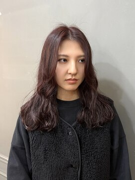 オーガスト ヘア ネイル(AUGUST hair nail) レッドブラウン×デジタルパーマ ママ