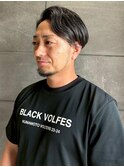 七三分け ビジネスヘア アップバング メンズカット 30代40代