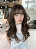着物ヘア/大人ガーリー/ダークアッシュ/似合わせカット