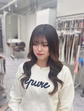 ガルボ ヘアー(garbo hair) 高知プルエクステプラチナ毛質レイヤーカット韓国風ブラウン