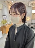 20代30代大人かわいいショートボブ耳掛けシースルー