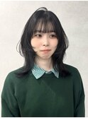 ミルクティーブロンド/ダークブルー/デジタルパーマ/町田