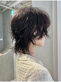 天神大名ミディアムボブショートボブショートカット緩めパーマ
