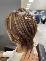 ローズヒップ(ROSE HIP) ウルフカット×ハイライト
