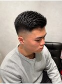 男前スキンフェード×ジェントルオールバック