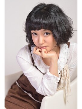 ヘアーアンドメイク シーク 八王子(HAIR&MAKE SeeK) ピュアブラック×スウィングボブ