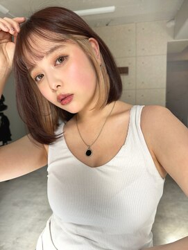 ブラン 広島八丁堀(Blanc) 【Blanc】インナーカラー_金髪ボブ _ヘルシースタイル