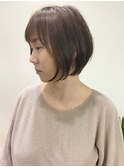 大人ヘルシースタイルショコラアッシュふんわりカールショート