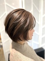 ツムグ 代官山店(TUMUGU) 白髪ぼかしアッシュブラックミントアッシュ×小顔ショートボブ