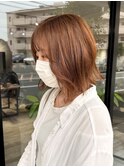 ぱつっと外ハネボブ×甘めベージュカラー【カドワキ】