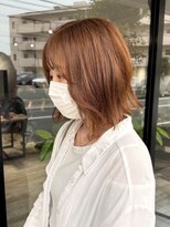 ラッキーヘア 加古川(Lucky Hair)&nbsp;ぱつっと外ハネボブ×甘めベージュカラー【カドワキ】