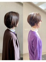 ハルキ ミナト ジャパン オオサカ(HARUKI MINATO japan OSAKA)&nbsp;40代50代小顔似合わせカットくびレイヤーエモージュ大人可愛い