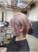 くびれショート/レイヤー/ミルクティー/ピンク/池袋