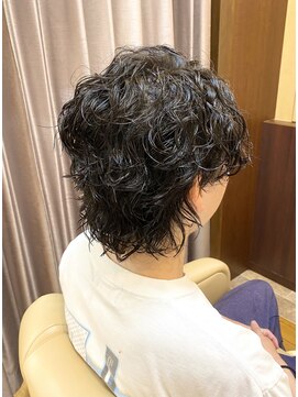 マキシム ナカイ(MAXIM NAKAI) メンズツーブロックマッシュウルフスパイラル波巻きパーマ